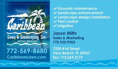 Caribbean Lawn and Landscaping Inc. Business Card