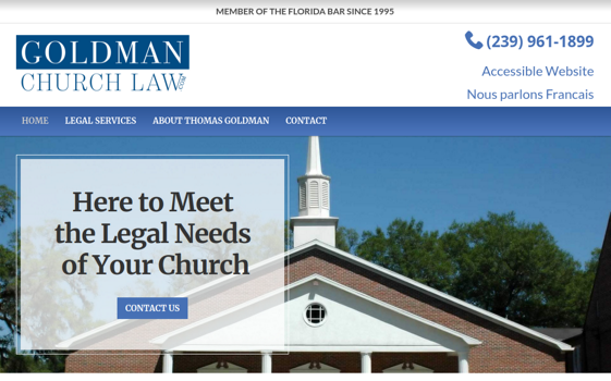 Goldman Church Law. Opens new window.