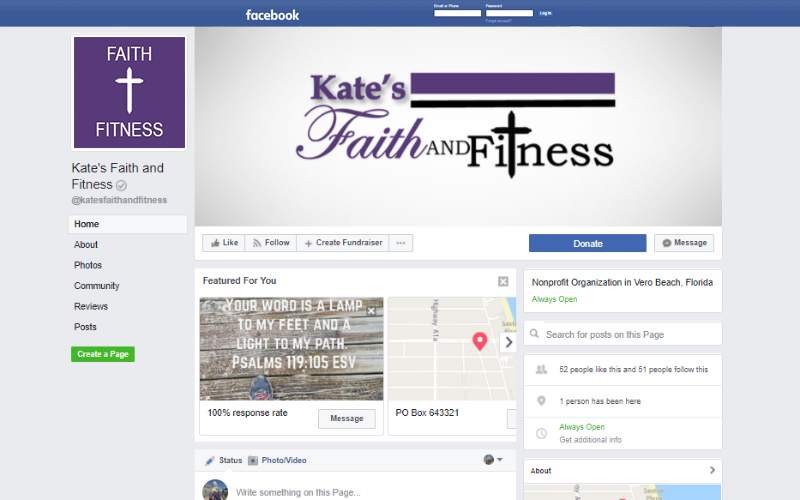 Kates Facebook Page. This link opens new window.  