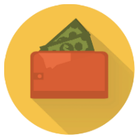 Money and wallet icon