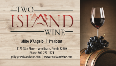 Two Island Wine Business Card